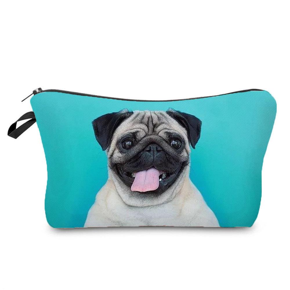 Women Dog Print Cosmetic Bag Toiletries Organize Travel Storage Case 6699