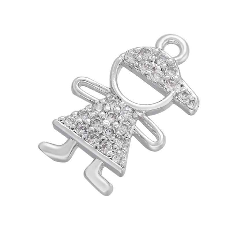 Cute Figurine Charms Pendants Gold plated Brass Charms for Women DIY Handmade Necklace Jewelry Making Accessories:VD886