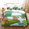 Capybaras Single Double Queen King Size Bedding Set Boys Bedroom Duvet Cover 3D Print Anime Bed Sheet Set Duvet Cover Bed Set