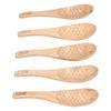 5Pcs Soup Spoon Fish Shaped Carved Wooden Rice Spoon Kitchen Tool for Mixing Cooking