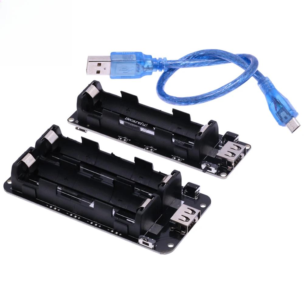 

Dual 18650 Lithium Battery Shield V3/V8 Power Bank 1 Way Charging Module 5V/3A 3V/1A Type-C Micro USB For Raspberry Pi ESP32S