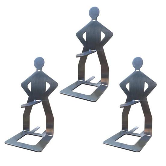 Stainless Steel BBQ Sausage Grill Rack Human-Shaped Hot Dog Roaster Rack Multi-Purpose Non-Stick Sausage Stand Holder for Meatballs