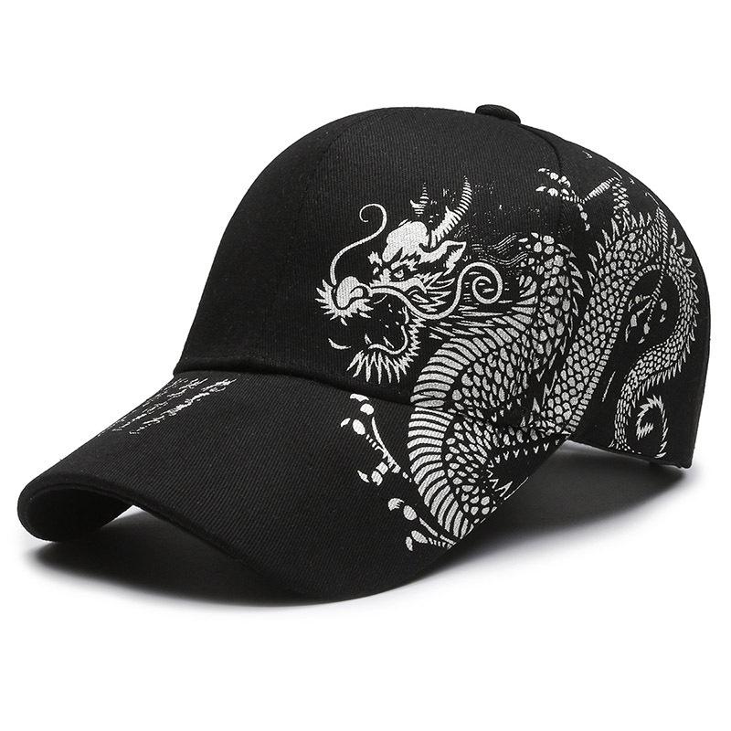 Unisex Spring/Autumn Dragon Art Baseball Cap - Chinese Style