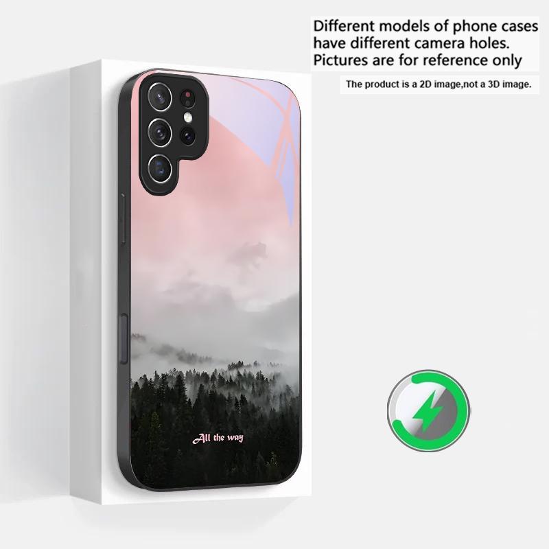 A lush forest of leaves Suitable For Samsung Galaxy S25 Ultra S20 FE S21 S22+ S23 Plus S24 S26 Edge magnetism Glass Phone Casee