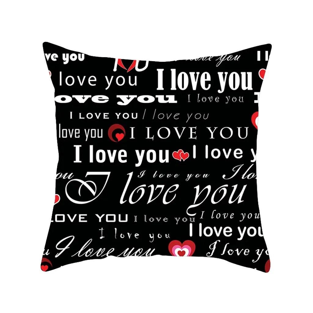 Love Couple Gift Decoration Pillowcase Room Bedroom Sofa Cushion Cover Wedding Party Decoration Home  Hug Pillowcase