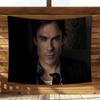 Vampire Diaries Wandteppich Damon Salvatore Druck Wandbehang Fan Art für Schlafzimmer Party Club