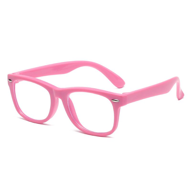 Anti Blue Light Kids Glasses Children Square Optical Eyeware Boy Girls Square Computer Transparent Eyeglasses Silicone Frame