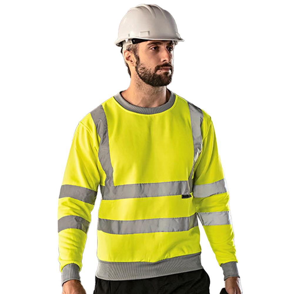 Korntex Mens Limerick Hi-Vis Work Sweatshirt