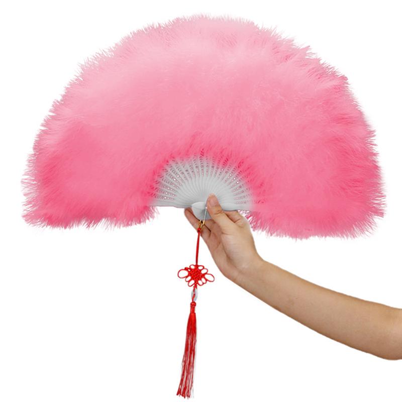 Hand Fans Folding Fan Hand Portable Favor Gift Party Fans Wedding Feather Fan Performance Dj Bar Club Room Party Decoration
