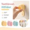 Flip-top Toothbrush Holder Dustproof Toothbrush Storage Box Durable Toothbrush Rack  Bathroom Use