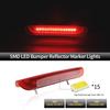1PC LED High Mount Rear Third Brake Light Stop Signal Lamp Black/Red Lens For Nissan Juke 2011-2014 OEM:26590-1KA0B Accessories