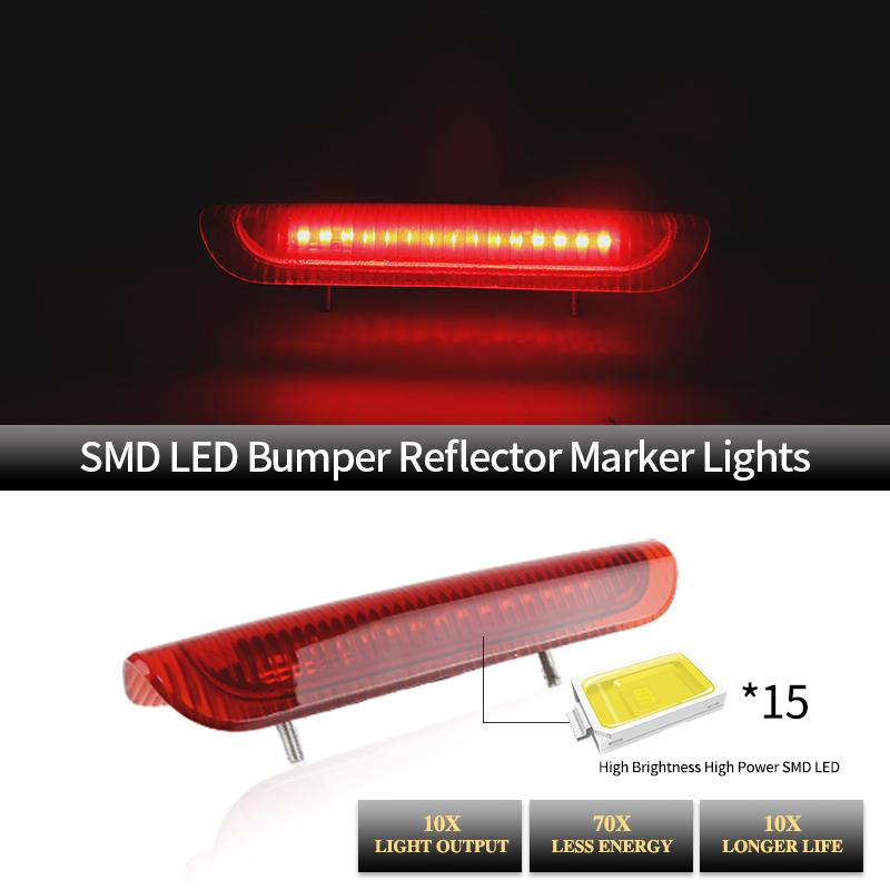 1PC LED High Mount Rear Third Brake Light Stop Signal Lamp Black/Red Lens For Nissan Juke 2011-2014 OEM:26590-1KA0B Accessories