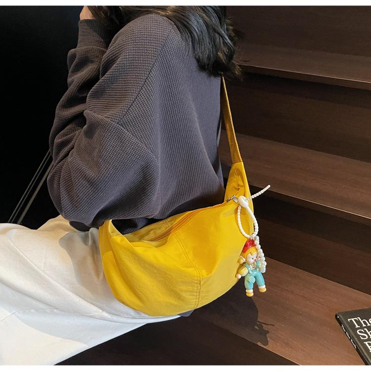 Chic Lightweight Candy Color Dumpling Bag for Women - 2025 Summer Versatile Japanese Style Crossbody