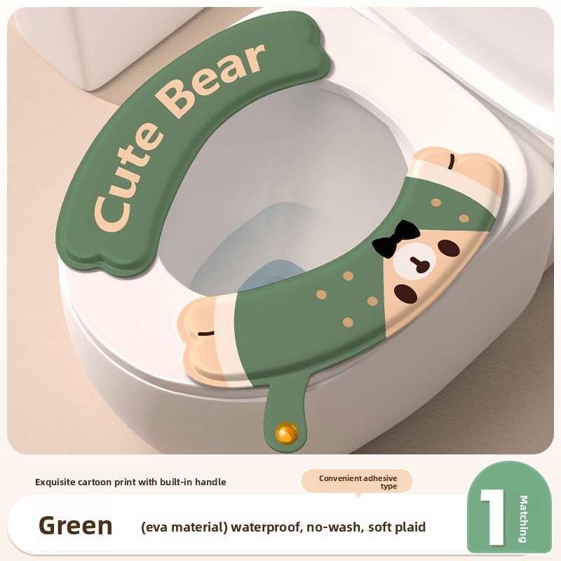 Antibacterial Aromatherapy Toilet Seat Cushion, Waterproof and Stain-resistant, All-season Adhesive, Dirt-resistant Material, Warm Toilet Seat Cushion