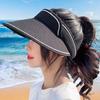 Women Sun Hat Large Brim   UV  ive Beach Sun   Hat Fashionable Acrylic Fibres