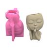 Silicone Planter Mold Big for Head for Doll Flower Pot Resin Casting Mold Cute for Doll Succulent Planter Epoxy Mold Han