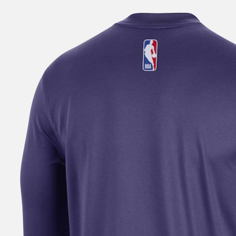 Jordan Letter Pattern Printed Training Long Sleeve T-Shirt 2023-24 Season Player Edition Charlotte Hornets Unisex Tops Purple FB3475-566