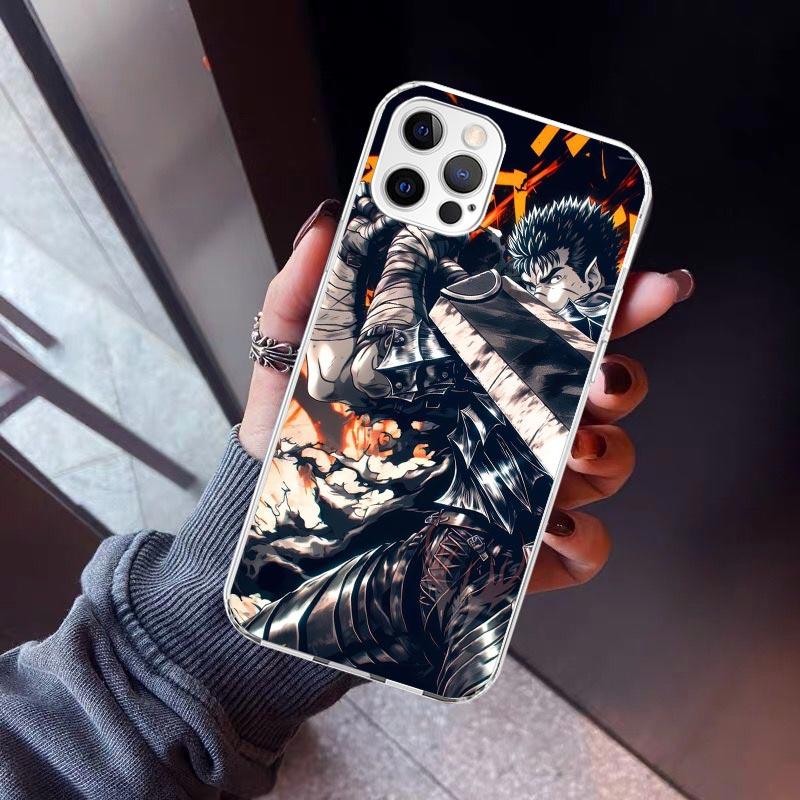 G-Guts B-Berserks Anime Phone Case For iPhone 17 Air 11 13 Mini 14 15 Plus 16 12 Pro Max 16E SE 7 8 Pattern Soft TPU Back Cover