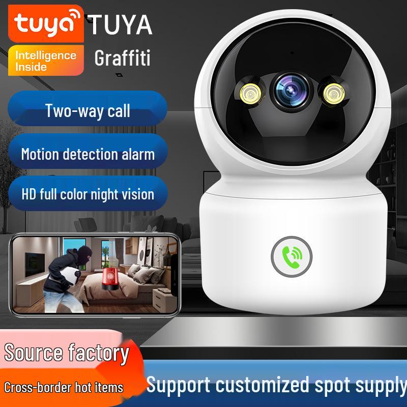 

5G Dual-Band TUYA Wireless Indoor Camera with One-Key Call 64GB Memory Card