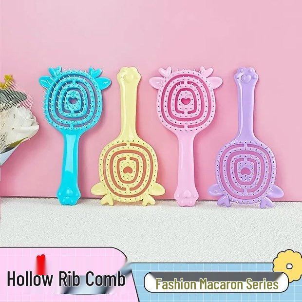Portable Hollow Comb for Curly Hair - Cute and Lightweight for Women's Dormitory Use