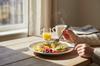 Ceramic Breakfast Dessert Plate 21 Cm Elegant Design Daisy Line