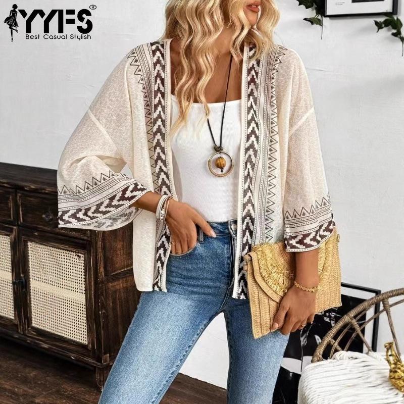 YYFS Women's Fashion Casual Summer Spring 3/4 Sleeves Blouses & Shirts