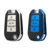 For Peugeot 208 2008 301 308 3008 RCZ 508 408 307 Case For Citroen C3 C4 Berlingo TPU Leather Flip Folding Key Fob Cover