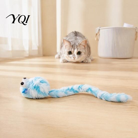 Mental Stimulation for Cats Plush Mouse Cat Toy with Catnip, Long Tail Rat Chew Toy, Natural Catnip Stuffed Indoor Kittens Biting Hunting Instinct