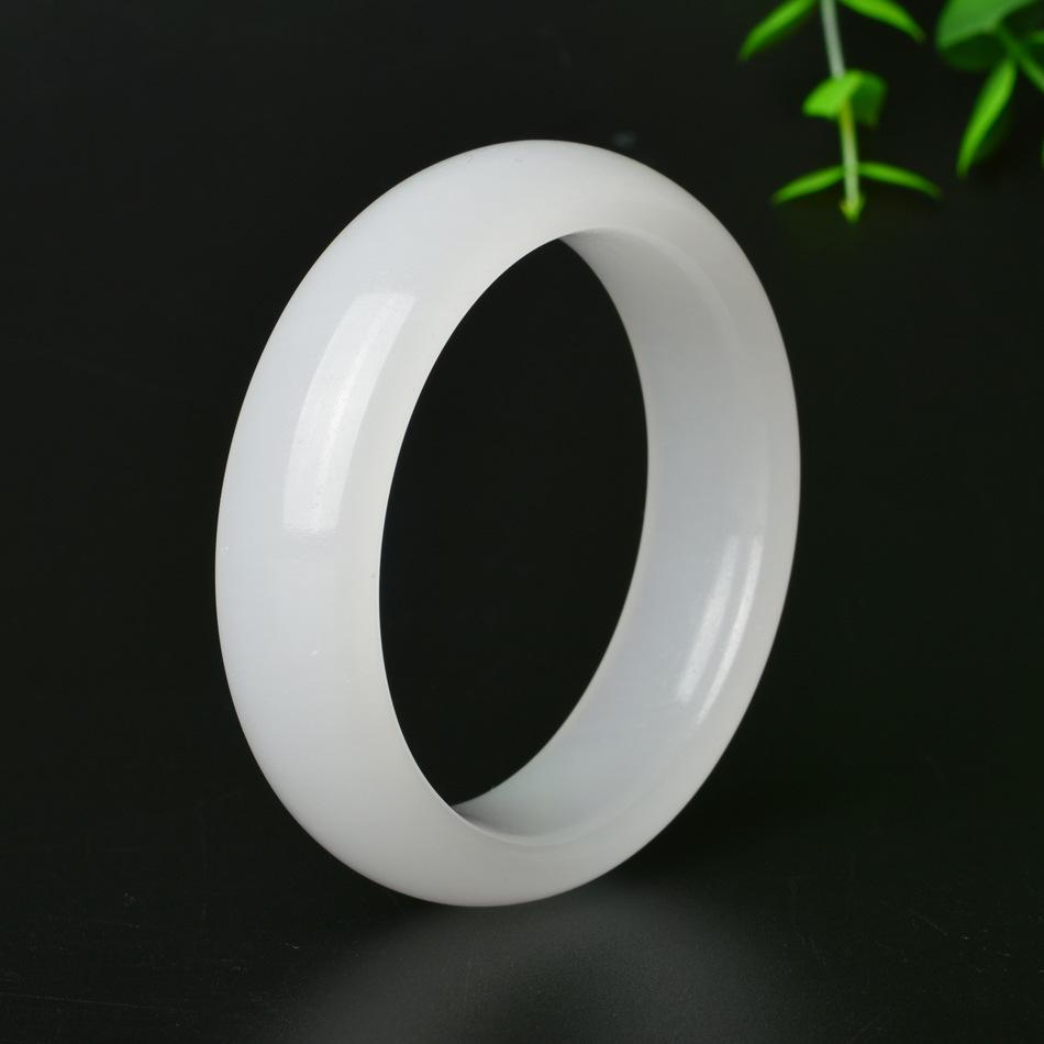 

Браслет из натурального афганского нефрита с белым нефритом, модный браслет с изумрудом, женский подарок 63-64MM