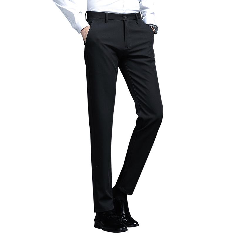 Men's Straight-Leg Casual Business Dress Pants - Breathable and High-Quality