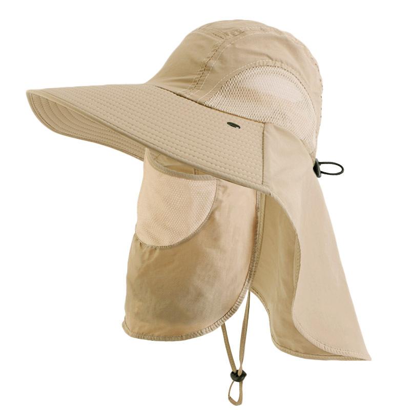 European and American popular face masks, wide-brimmed sun hats, fishing hats, mountaineering jungle men's outdoor sun protection sunshade basin hats