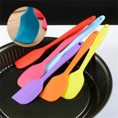 1 STÜCK Kleine Hitzebeständige Integrieren Griff Silikon Spooncolor Silikon Schaber Kuchen Creme Spachtel Messer Küche Backen Werkzeug