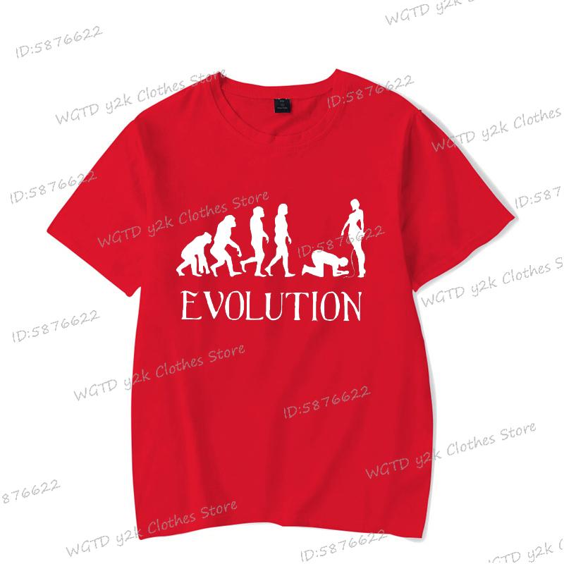 Funny BDSM Evolution T-Shirts for Men Women Harajuku BDSM Evolution Trend Streetwear Round Neck Short Sleeve Unisex T Shirt