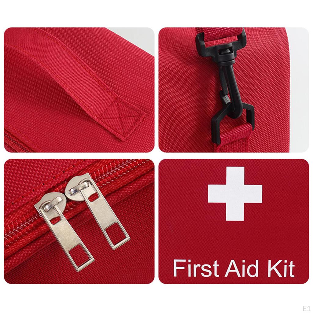 First Aid Bag Storage Emergency Supply Organizer Empty with Top Handle and Shoulder Strap for