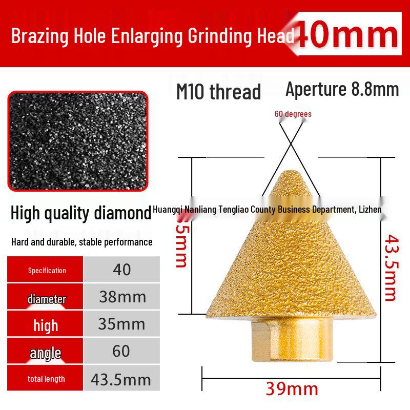Brazed Diamond Chamfering Drill Bit for Glass, Tile, and Stone