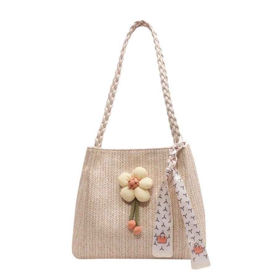 New Woven Straw Bag Women's Large-capacity Summer Versatile Shoulder Bag Seaside Satchel Beach Tote Bag