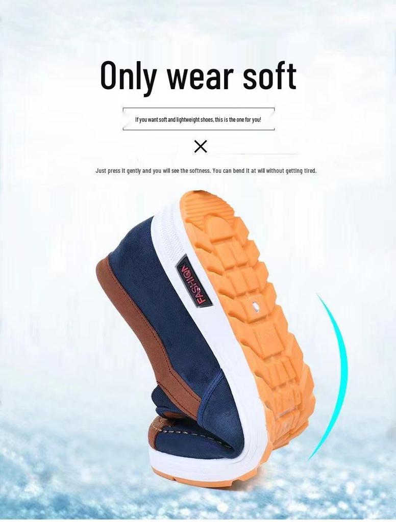 Men's Non-slip Canvas Slip-ons - Durable, Wear-resistant Shoes