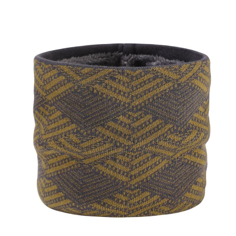 

Hot-selling winter scarf men s classic rhombus plaid scarf outdoor velvet thermal head cover neck cover жёлтый