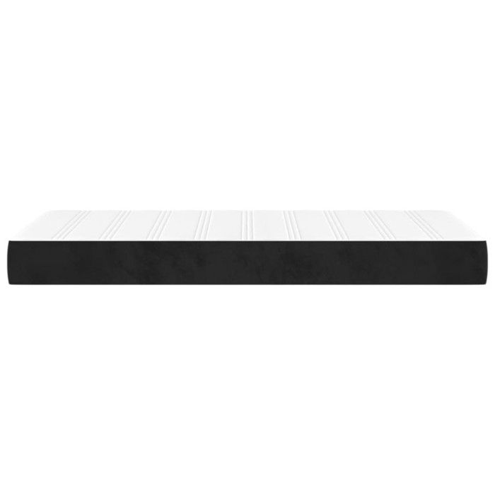 347730 vidaXL Pocket Spring Bed Mattress Black 90x200 Cm Thickness 20 Cm Velvet