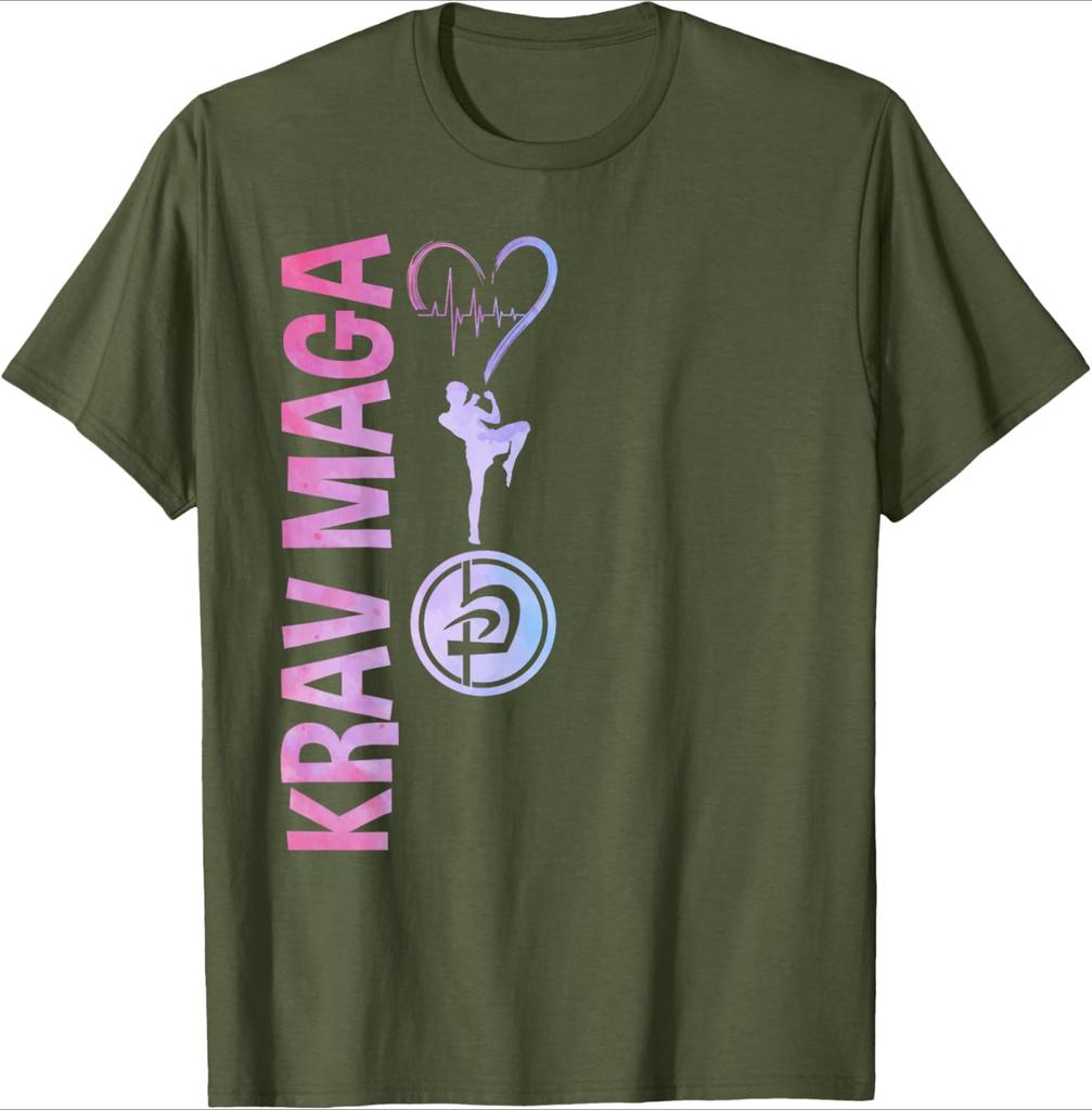 Krav Maga Apparel Israeli Self Defense System Krav Maga design 100 cotton Oneck short sleeve casual printed mens Tshirt
