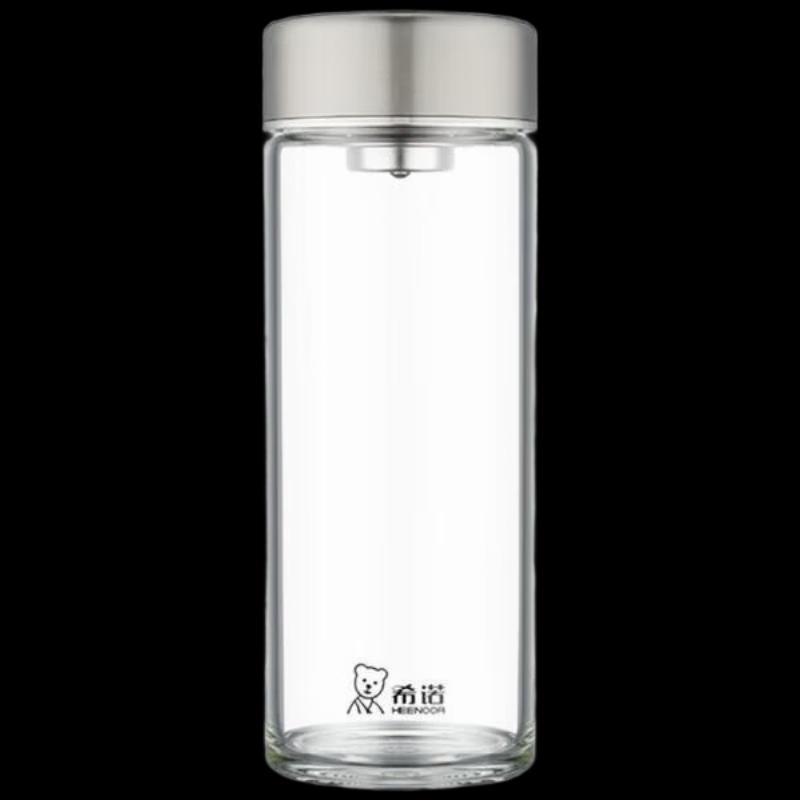 XINUO Portable Borosilicate Glass Tea Infuser Water Bottle