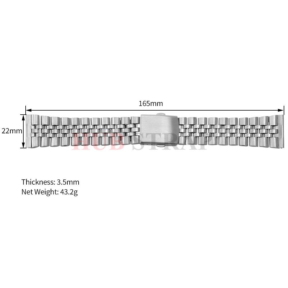 18 20 22mm Stainless Steel Watch Band Universal Strap Folding Safety Buckle for Men Women Bracelet Strap Watch Belt Accessories