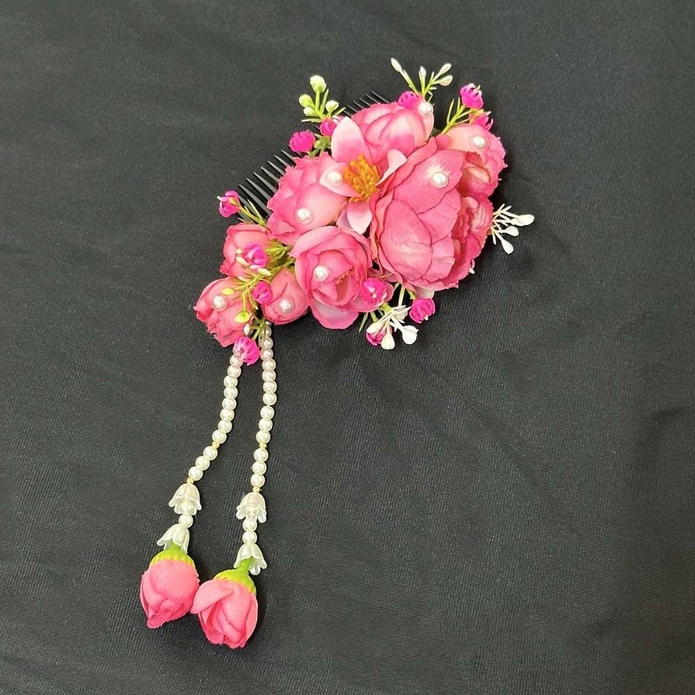 

Sweet Flowers Hairpin with Tassels Thai Style Chignon Hair Clips Tulip Hair Comb Girls розы красного