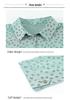 Mid-aged & Elderly Women's Floral Cotton Shirt, 3/4 Sleeve, Loose Plus Size Top
