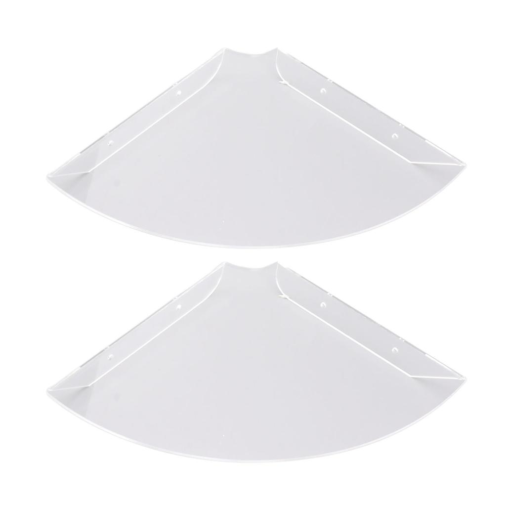 2pcs Wall Mount Floating Corner Shelves Quarter Round Hanging Corner Shelves for Bedrooms Living Rooms Shower Room