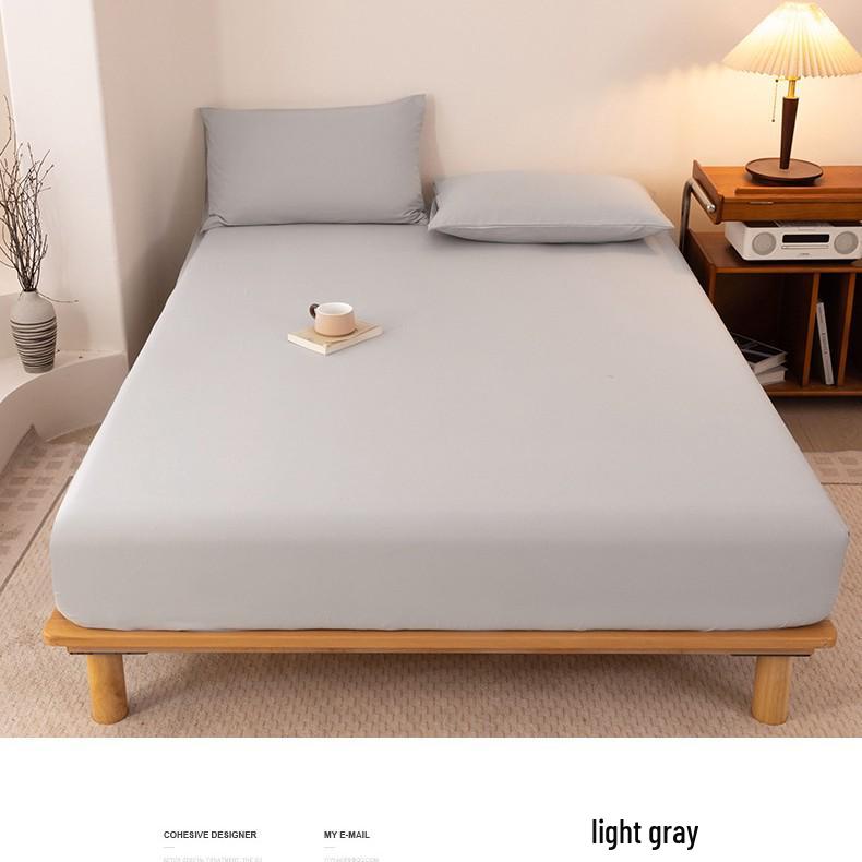 2025 Washed Flannel Solid Color Fitted Sheet: Non-Slip All-Inclusive Mattress Protector Bedspread