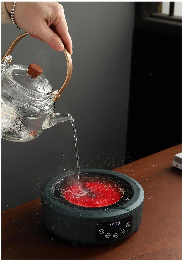 Smart Electric Ceramic Tea Stove with Timer & Heat Preservation for Brewing and Boiling