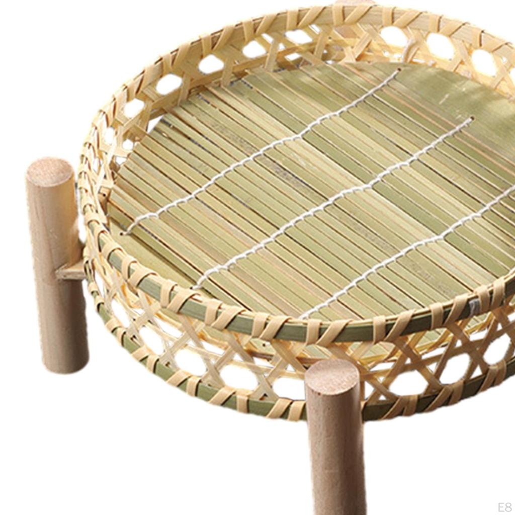 Zestaw tac bambusowych do spożywania posiłków na świeżym powietrzu i rozrywki