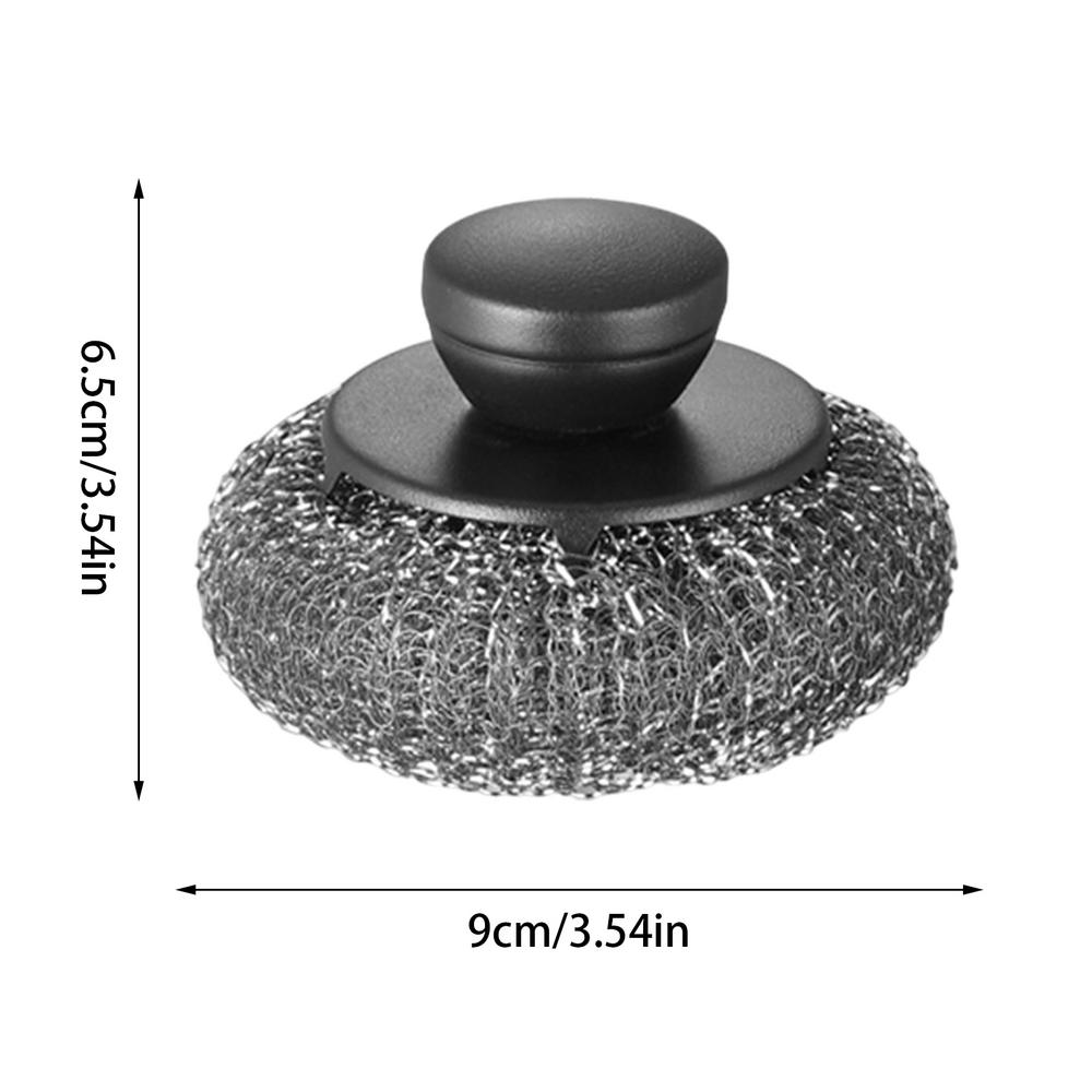 Stainless Steel Scrubber Stainless Steel Cleaning Brush Scrubber Stainless Steel Steel Wool Brush For Iron Pots Barbecue Grills