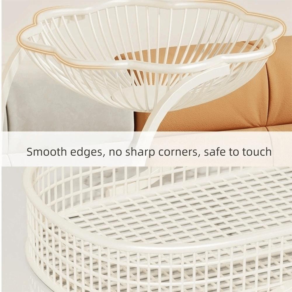 Large Capacity Vegetable Storage Rack Hollow-Out Fruit Basket Metal Storage Basket  Kitchen